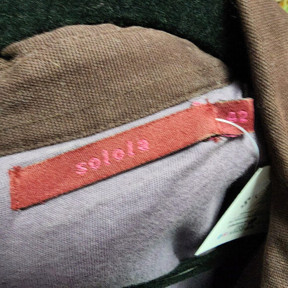 Solola Brown Cotton Zip Up Jacket Size M/L - Picture 7 of 9